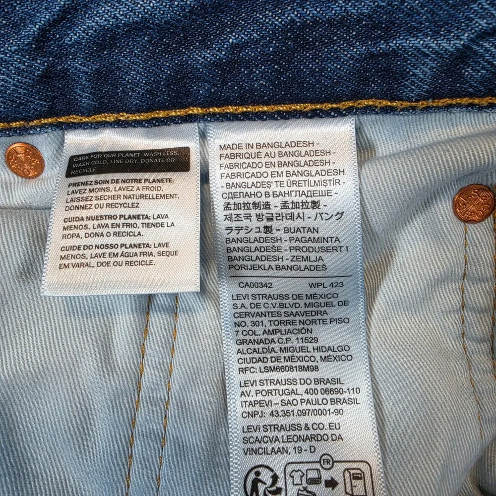 Levis 517 Bootcut Premium Jeans Men 33x30 Blue Front Crease Big E Cowboy Western